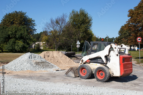 Schilderij op canvas small excavator