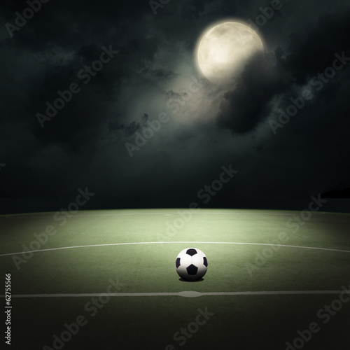 soccer field at the moon light