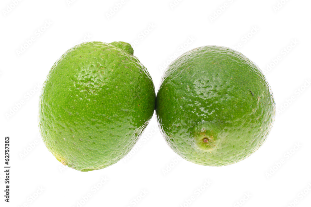 Fresh Ripe Lime, Isolated on White Background. Fresh Ripe Lime, Isolated on White Background.
