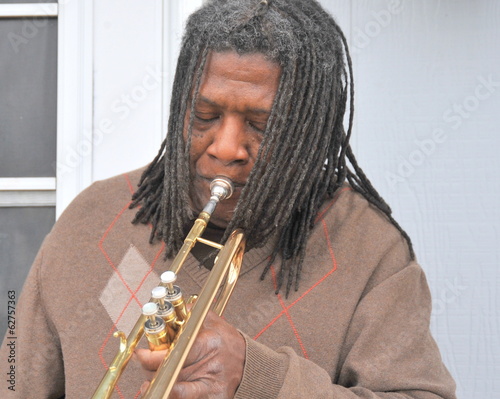 Canvas Print Jazz musician.