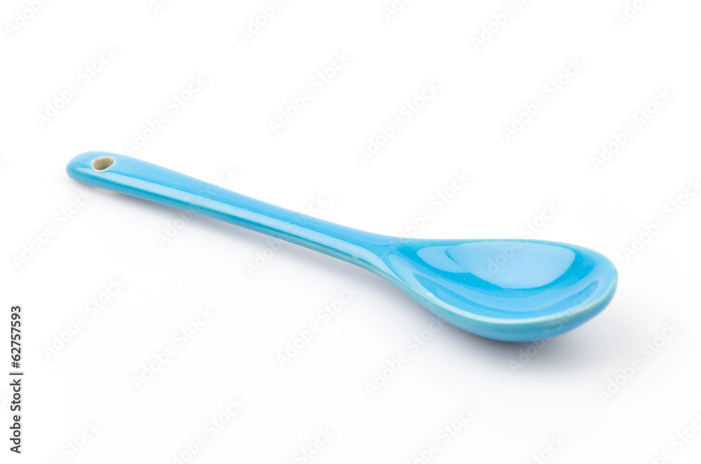 blue spoon isolated white background blue spoon isolated white background