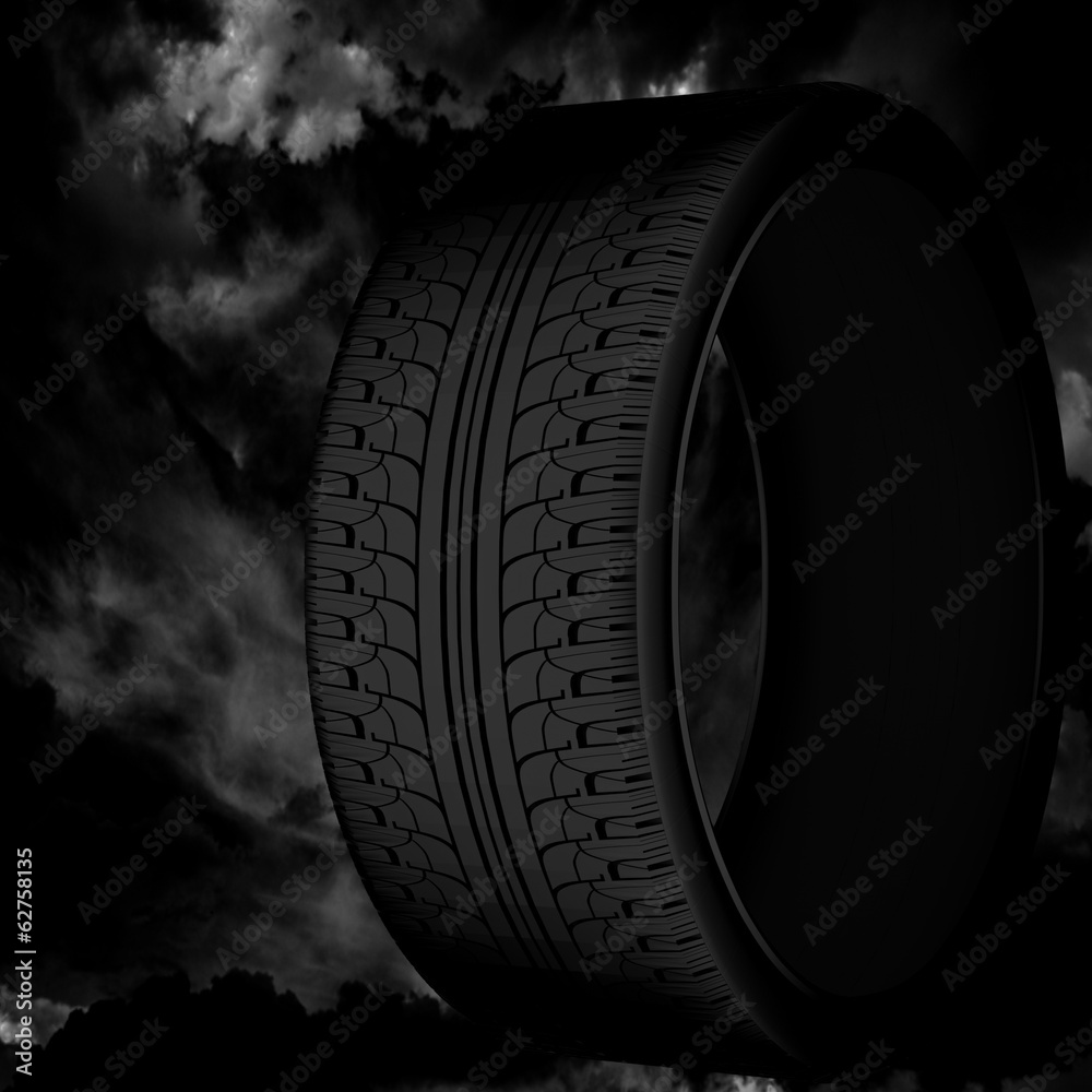 Naklejka premium 3d tire.