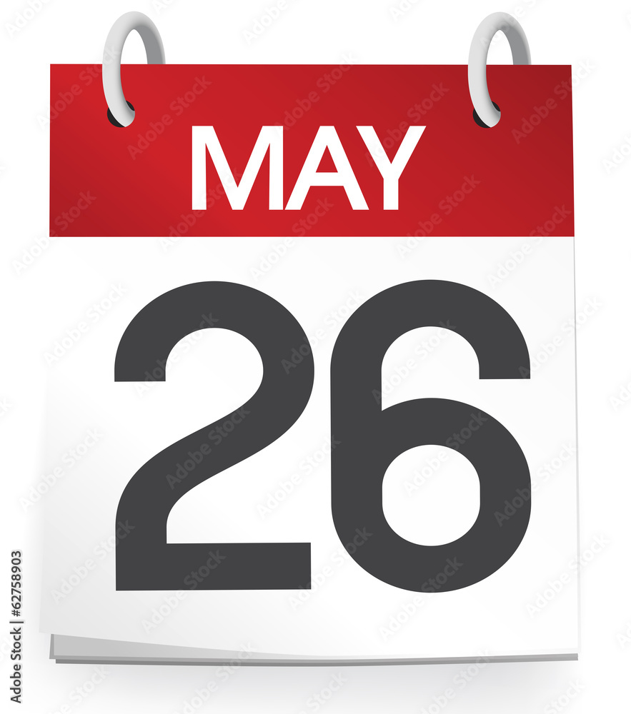 Calendar of 26th of May Vector Calendar of 26th of May Vector