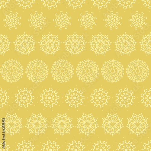 vector yellow mustard abstract mandalas striped seamless pattern