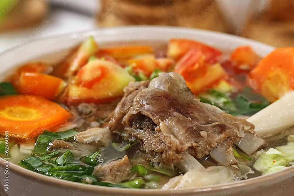 sop kambing, Indonesian meat lamb soup