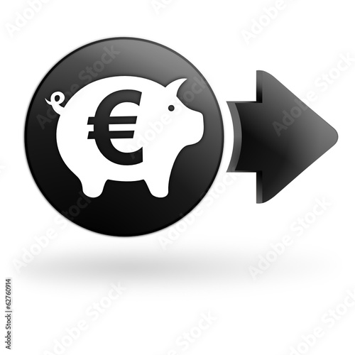 épargne sur bouton noir