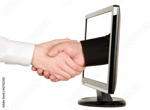Hands shaking, LCD monitor