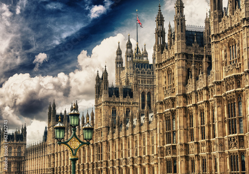 Photo Houses of Parliament, Westminster Palace, London gothic architec