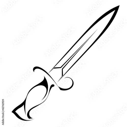 Tattoo knife on white background
