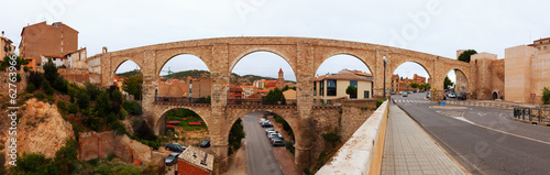Panorama of Los Arcos aqueduct. Teruel