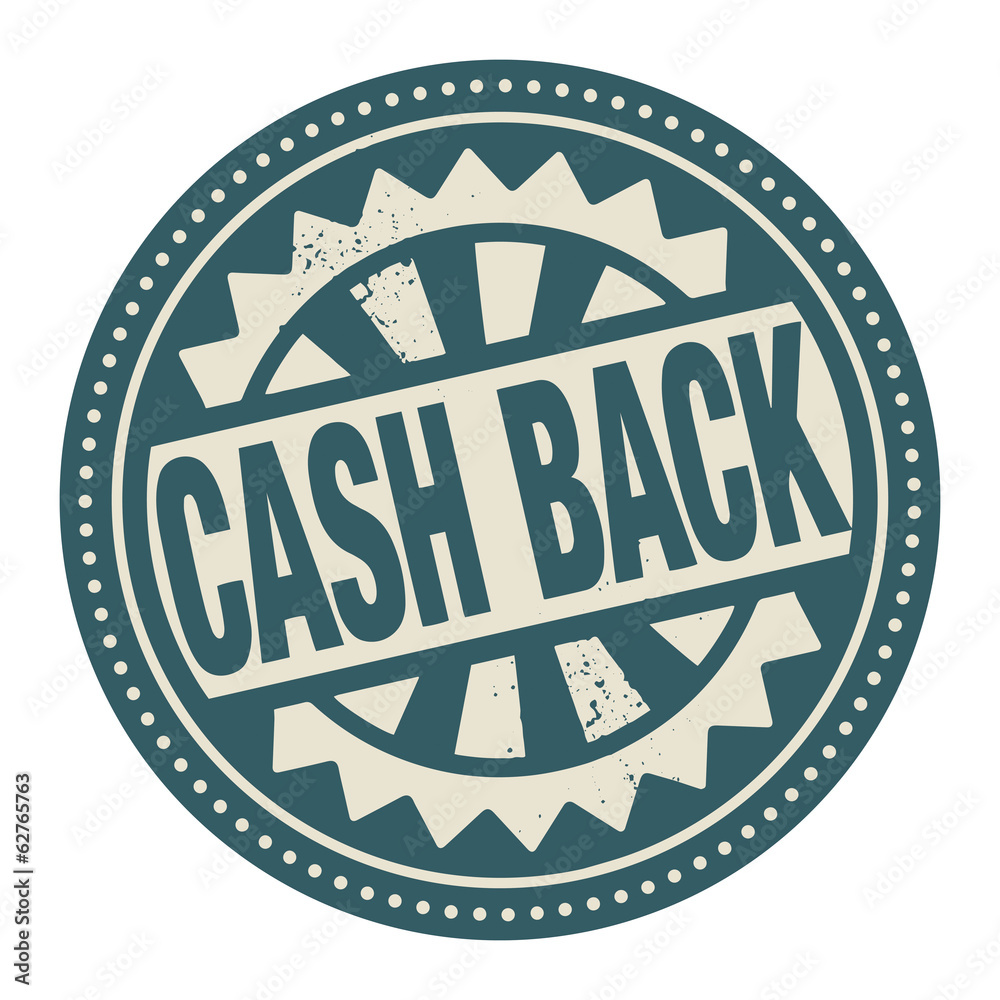 Abstract stamp or label with the text Cash Back written inside