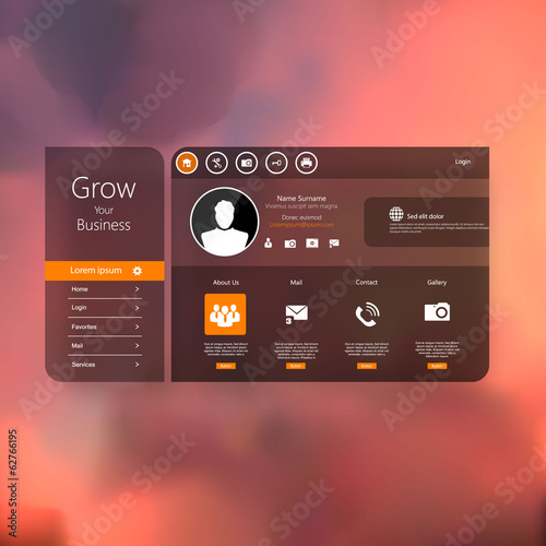 Transparent Website template