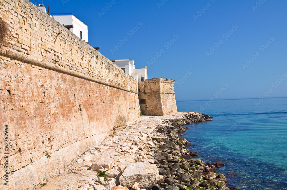 Fototapeta premium Fortified wall. Monopoli. Puglia. Italy.