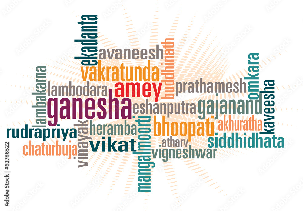 Ganesha Word Name Art