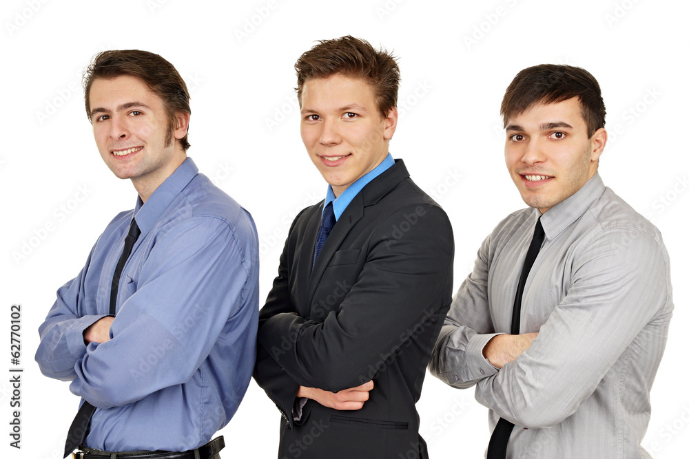 Portrait of three young business people on isolate background Portrait of three young business people on isolate background