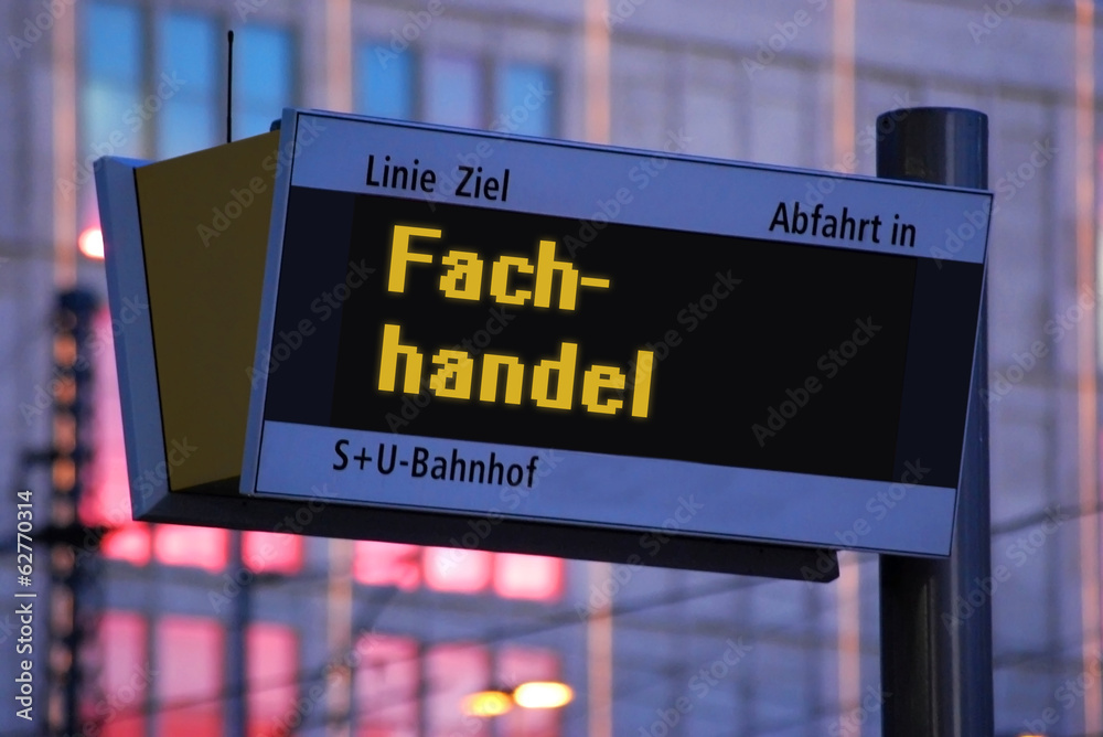 Fototapeta premium Anzeigetafel 1 - Fachhandel