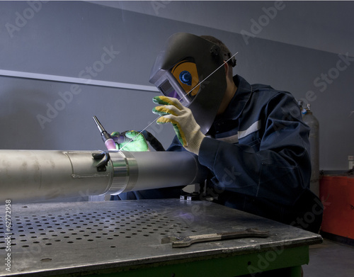 Metal Welder at work