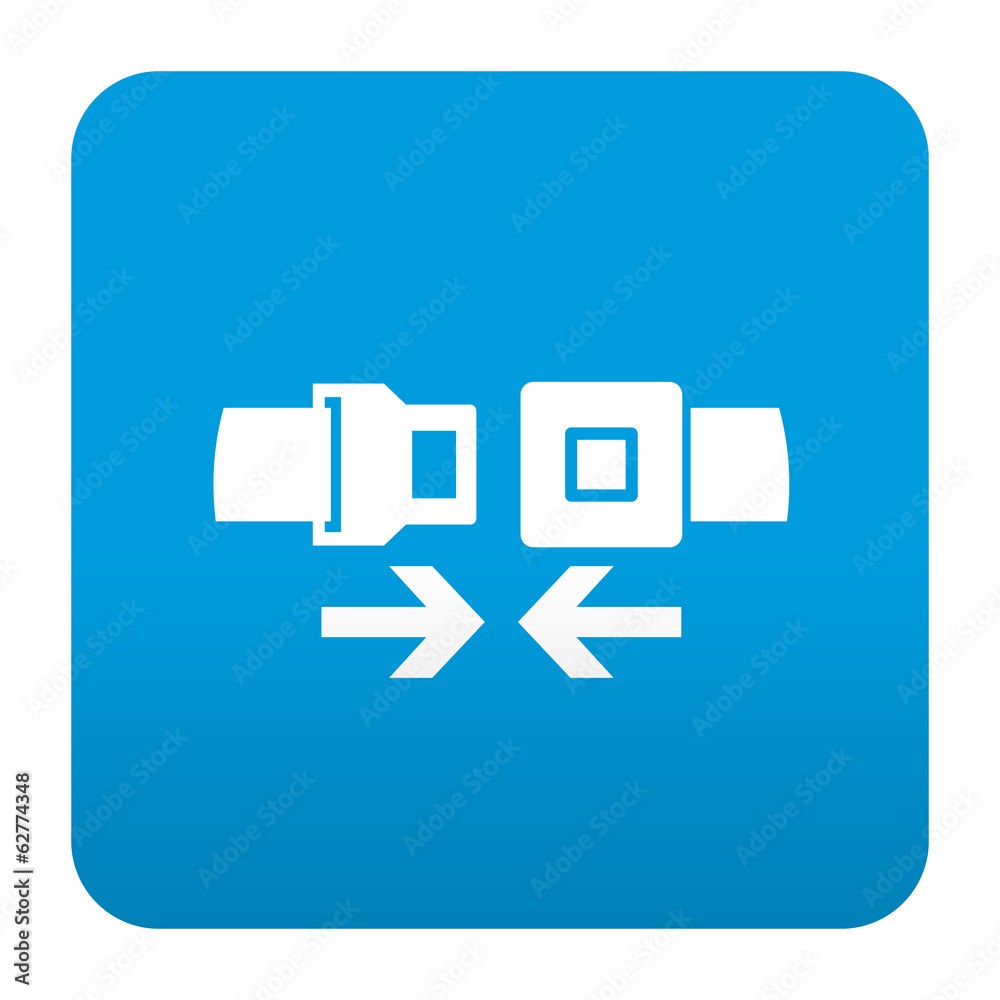 Etiqueta tipo app azul simbolo cinturon de seguridad Stock Illustration |  Adobe Stock