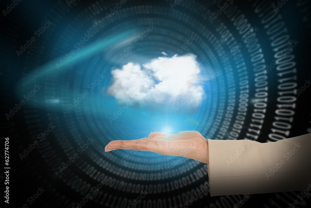 Hand presenting cloud Hand presenting cloud