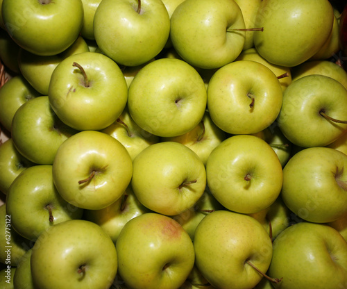 Green apples at the market