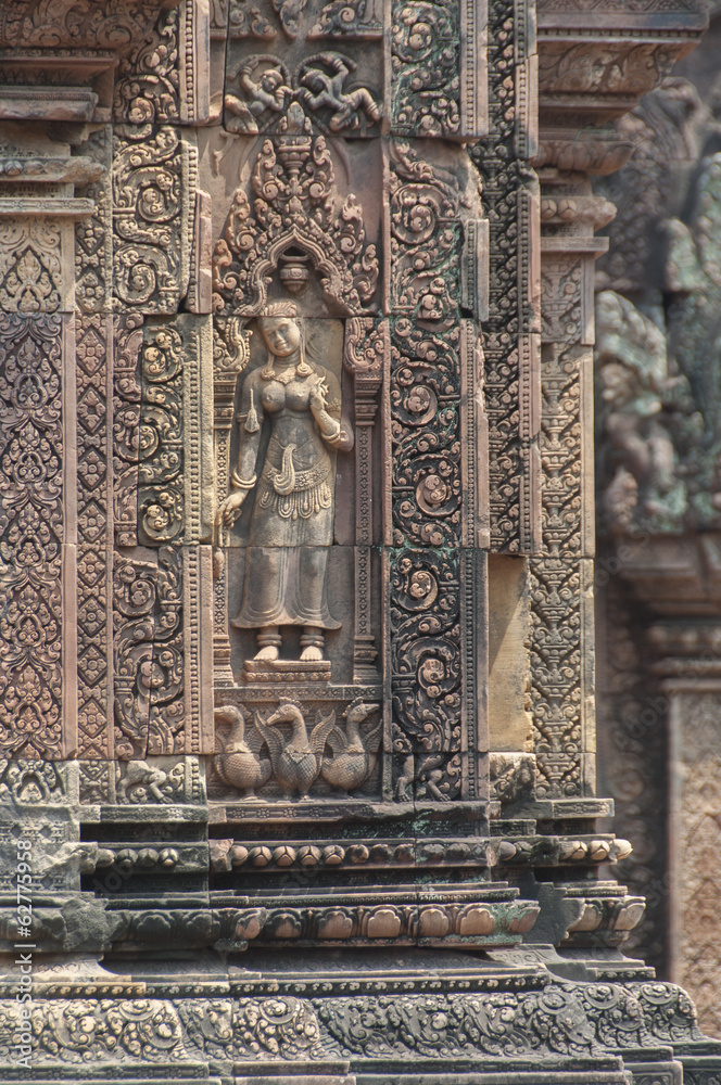 Architecture details of temple in Angkor, Cambodia