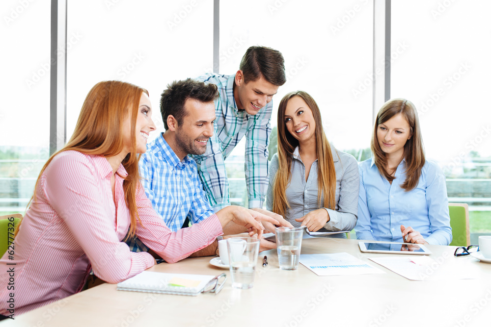 Meeting of casual corporate people Meeting of casual corporate people