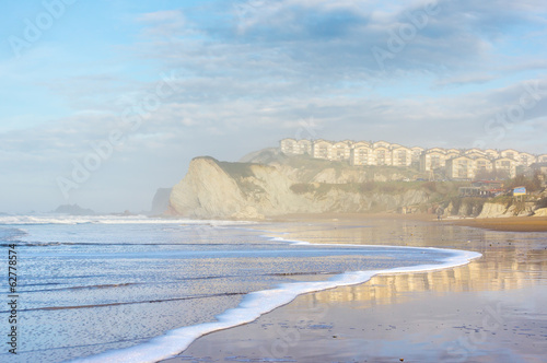 Wallpaper Mural Sopelana beach with houses near sea Torontodigital.ca