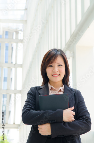 Free Download young asian business woman with office background - GFXLoad