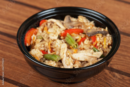 Rice chicken vegetable