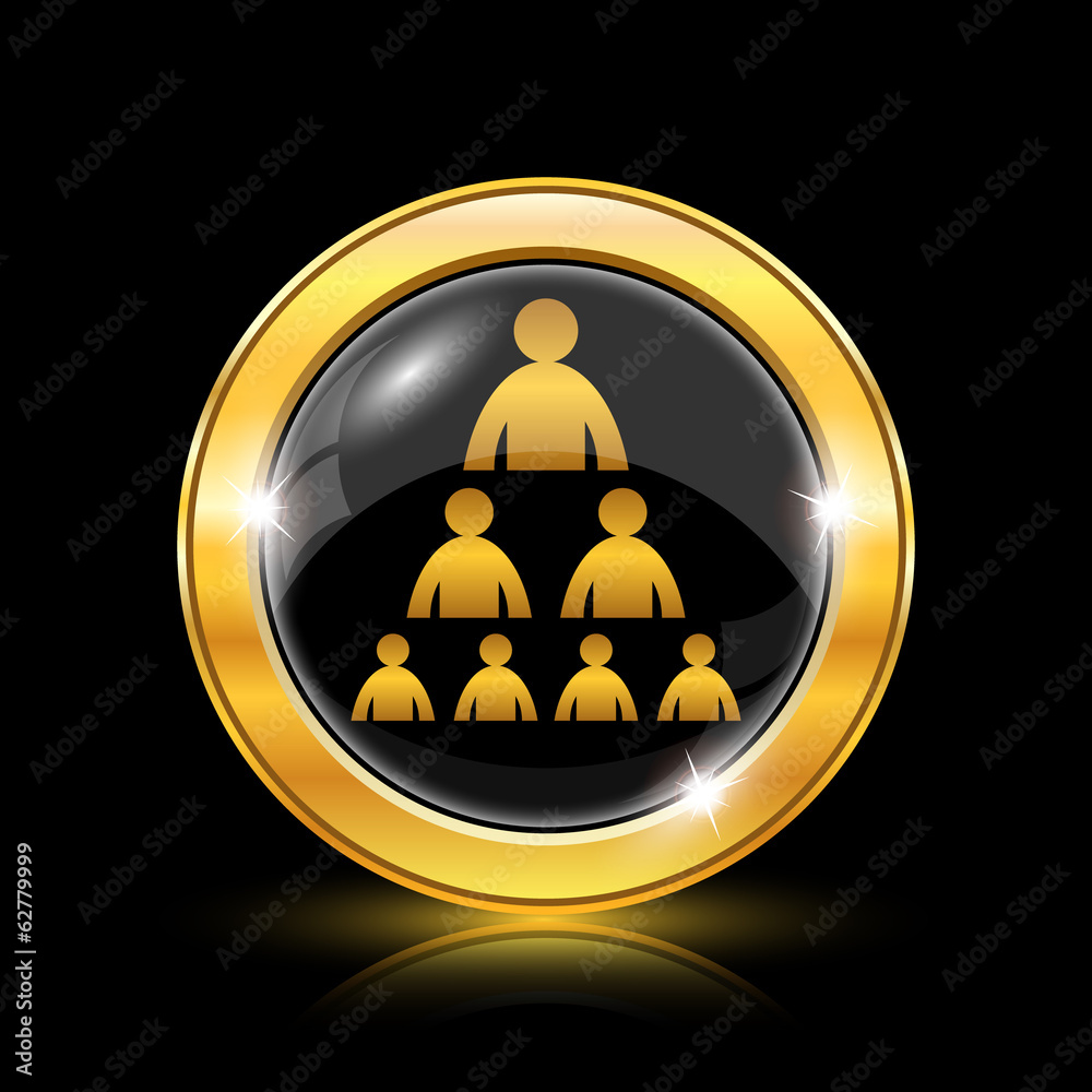 Fototapeta premium Organizational chart with people icon