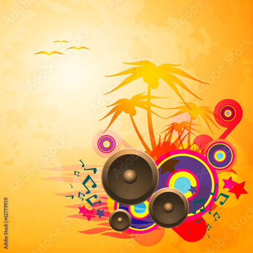 Disco Dance Tropical Music Flyer.