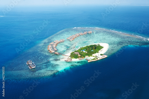 Atolls and islands in Maldives from aerial view © haveseen
