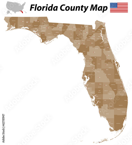 Florida County Map