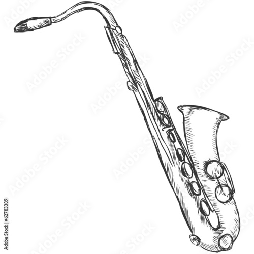Vector Sketch Saxophone