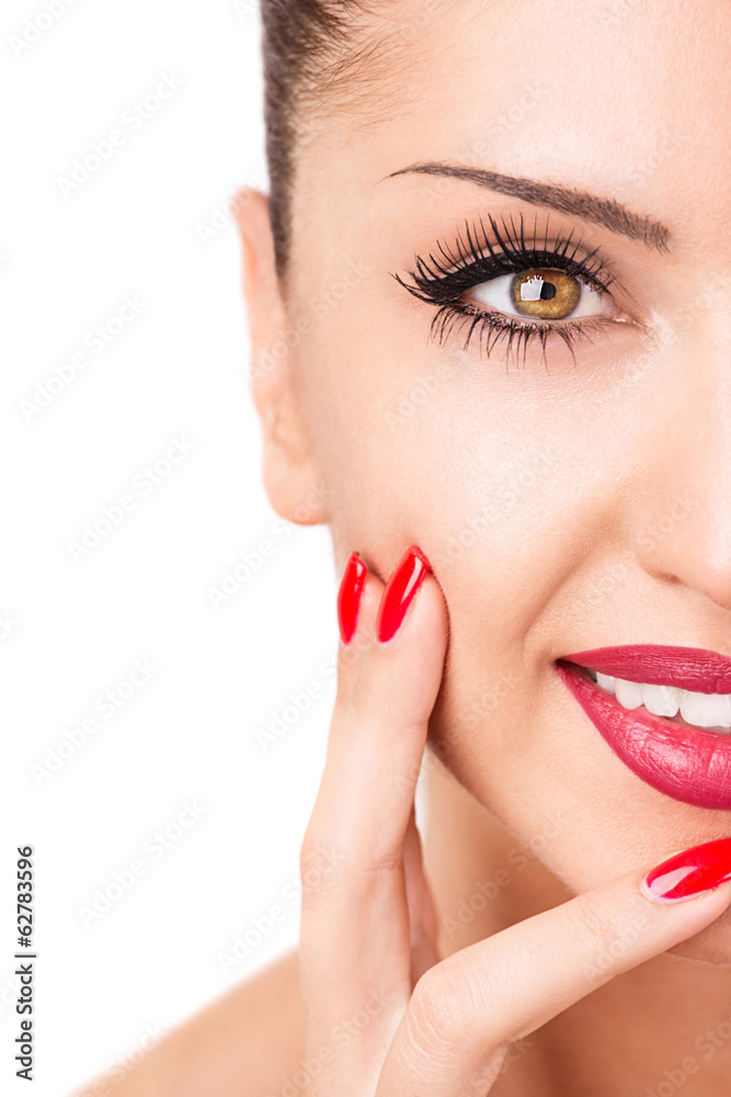 Young woman with beautiful healthy face Young woman with beautiful healthy face