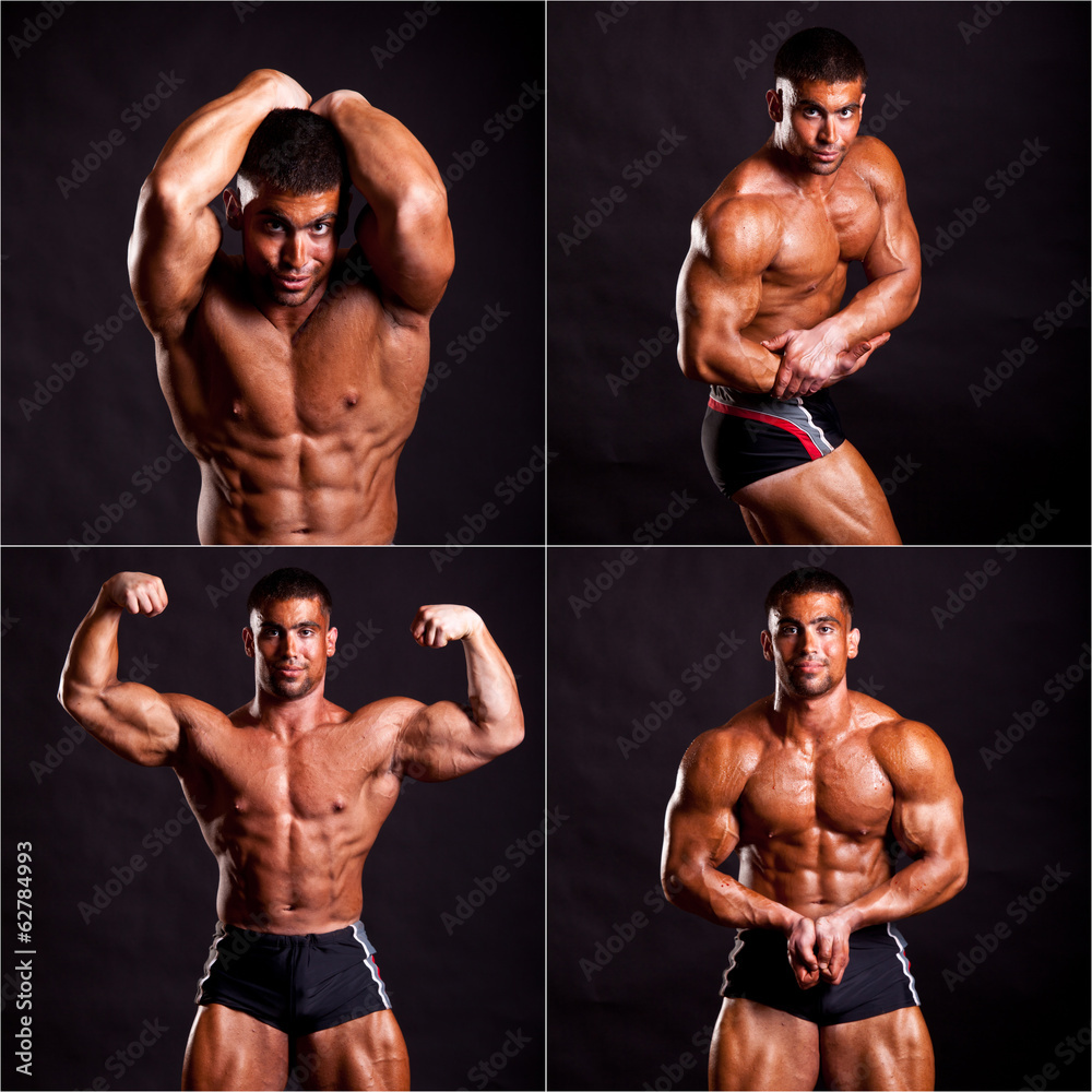 Obraz premium young bodybuilder posing