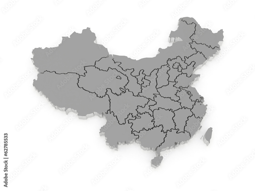 Fototapeta premium Map of China