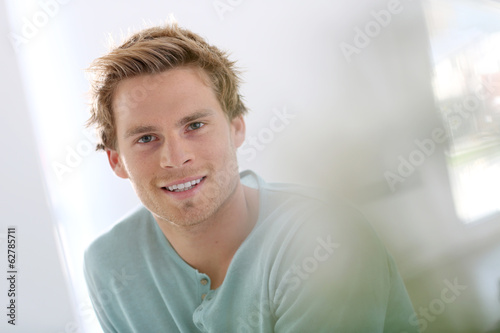 Portrait of young handsome man