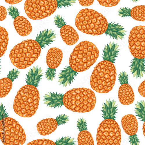 Pineapples fruit pattern seamless