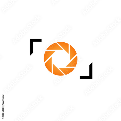 Photography logo with aperture