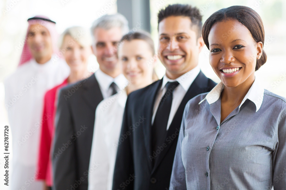 group of business people in a row group of business people in a row