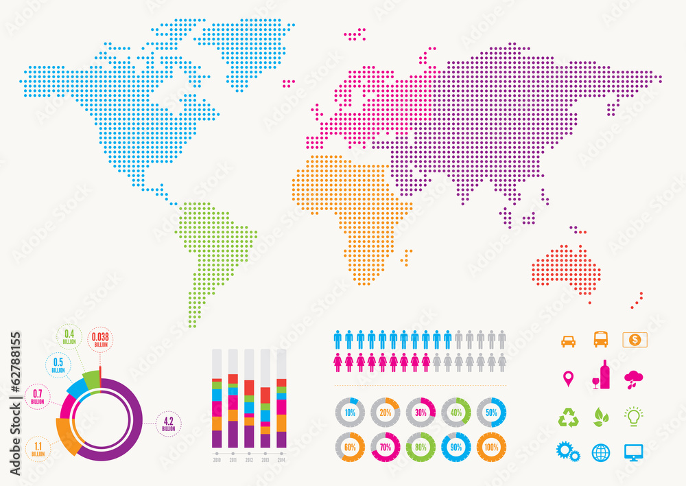 Fototapeta premium World Infographic