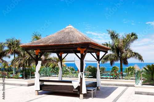 Hut near beach and swimming pool  Tenerife island  Spain