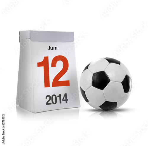 Fußball mit Kalenderblatt
