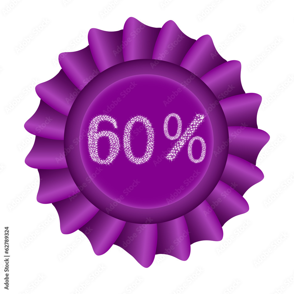 Pink Vector Label - 60%