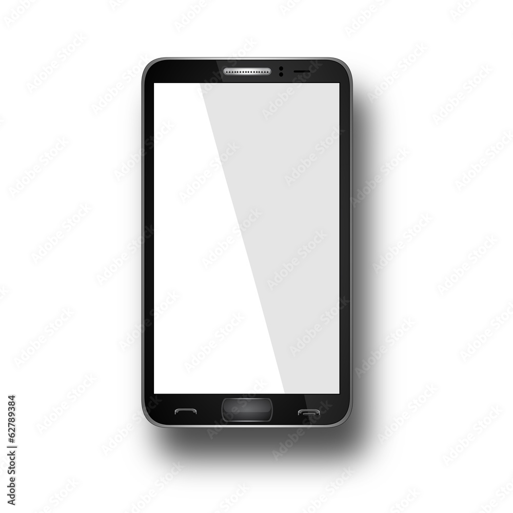 Smart Phone With Blank Screen Isolated Smart Phone With Blank Screen Isolated