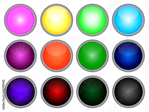 Free Download Set of colored web buttons. Vector - GFXLoad