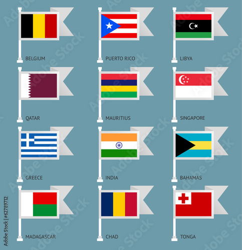 Flags set four-02 Free Download Flags set four-02 - GFXLoad