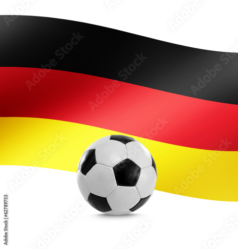 Fu  ball mit Deutscher Flagge