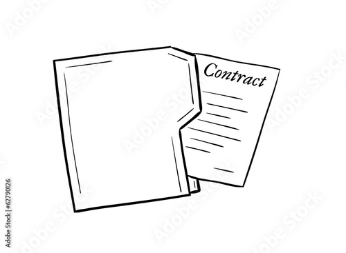 folder with contract paper